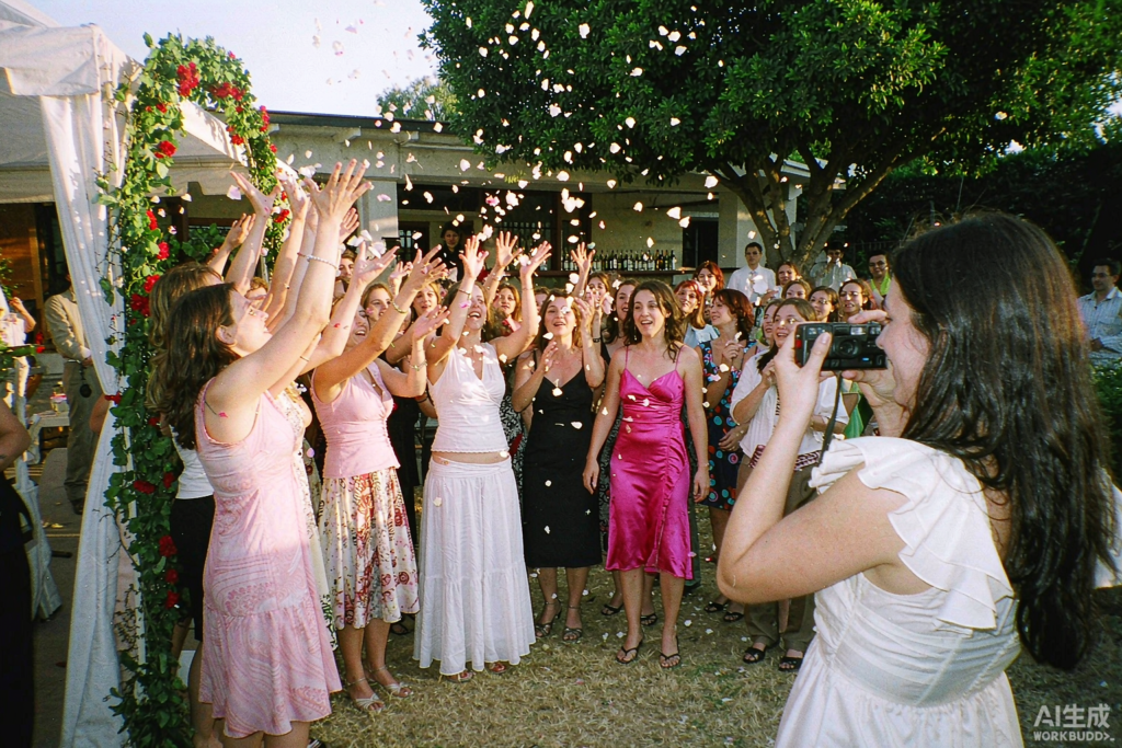 Wedding celebration captured on film